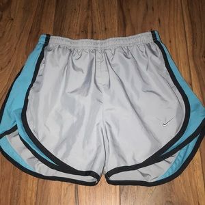 Gray and Blue Nike Shorts